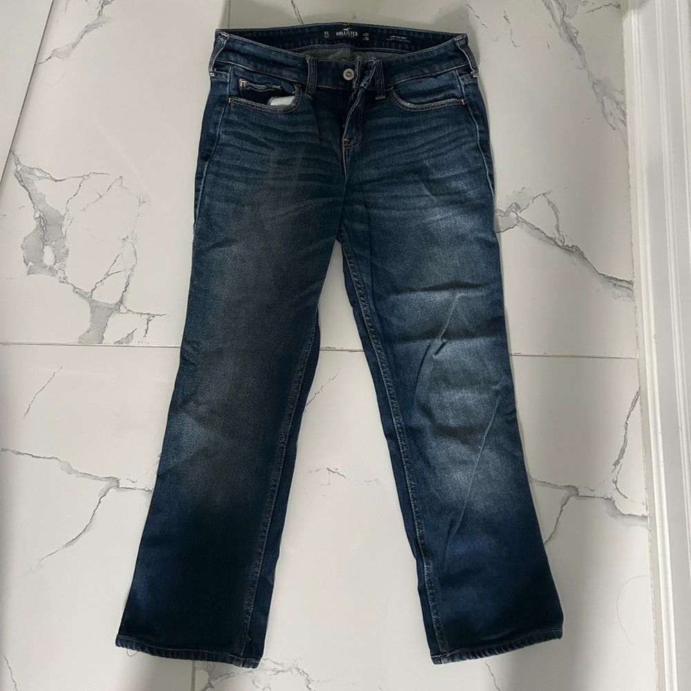 Hollister Dark Blue Straight Leg Jeans
